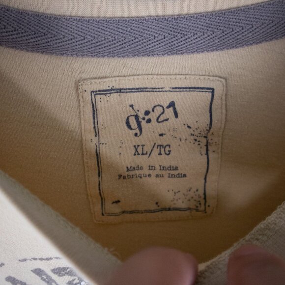 g:21 Freedom Y2K Style Beige Tee XL - Picture 5 of 7